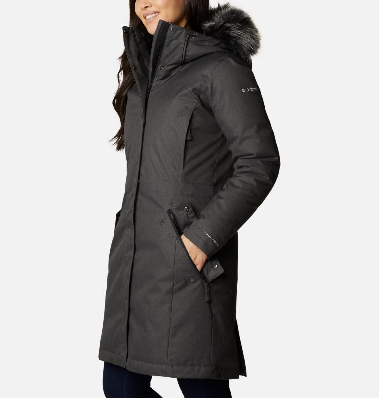 Women's Columbia Juniper Ridge Omni-Heat Infinity Down Parka Jackets Black | CA-B3164