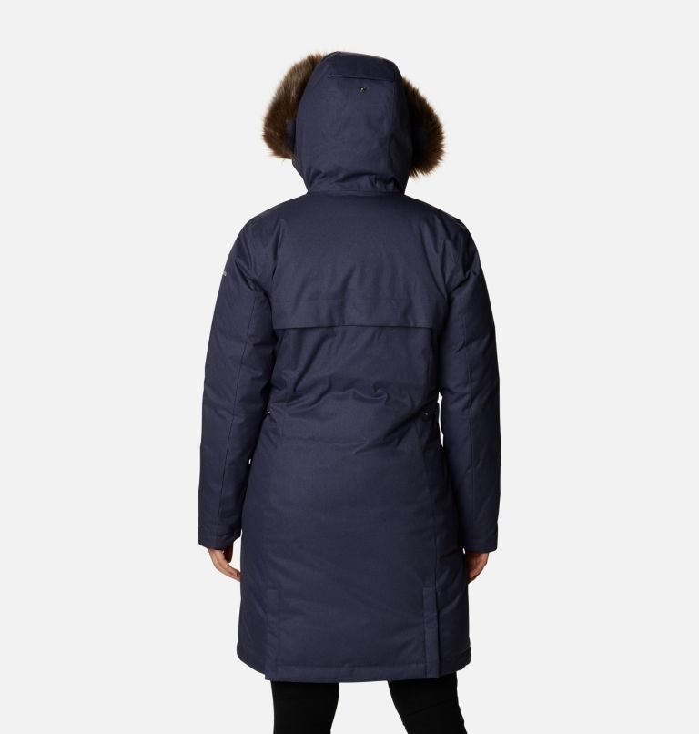Women's Columbia Juniper Ridge Omni-Heat Infinity Down Parka Jackets Navy | CA-O0AC1