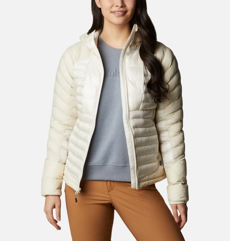 Women's Columbia Labyrinth Loop Omni-Heat Infinity Hooded Insulated Jackets Cream | CA-BL1CA