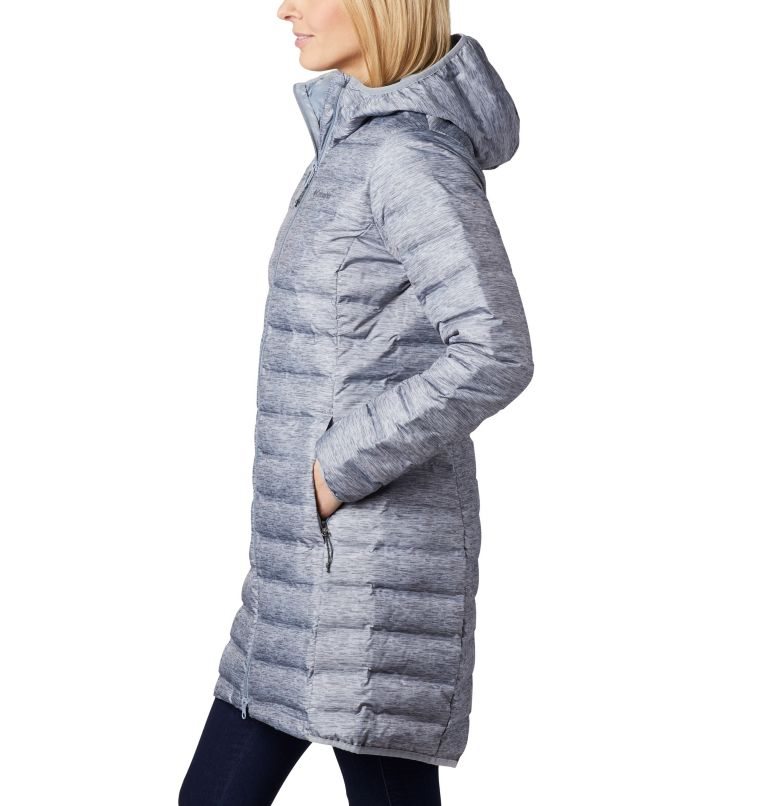 Women's Columbia Lake 22 Down Long Hooded Jackets Grey | CA-OC316