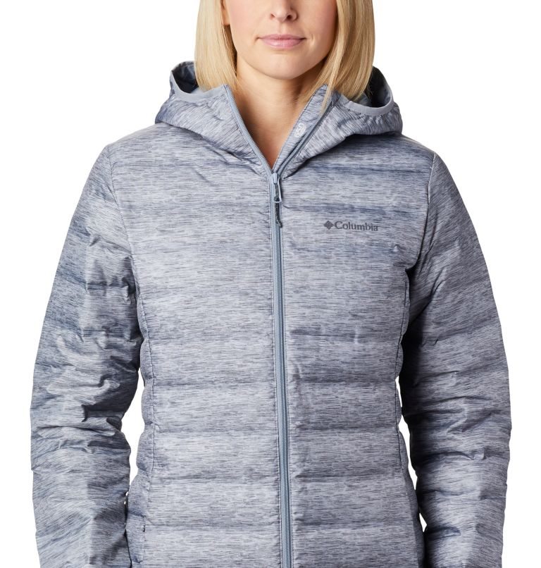 Women's Columbia Lake 22 Down Long Hooded Jackets Grey | CA-OC316