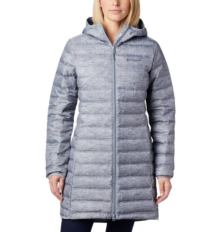 Women\'s Columbia Lake 22 Down Long Hooded Jackets Grey | CA-OC316