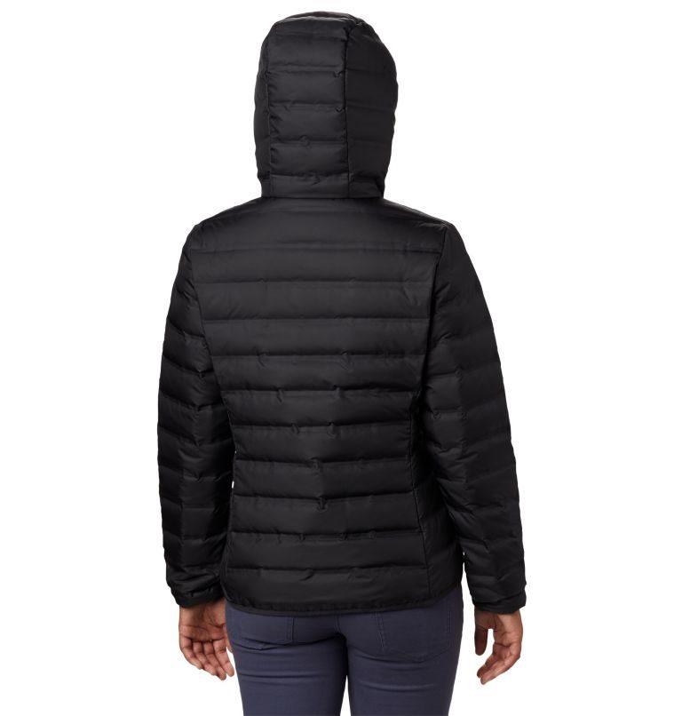 Women's Columbia Lake 22 Hooded Down Jackets Black | CA-J5L0A