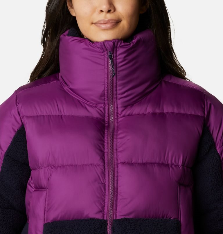 Women's Columbia Leadbetter Point Sherpa Hybrid Jackets Purple | CA-M53C6