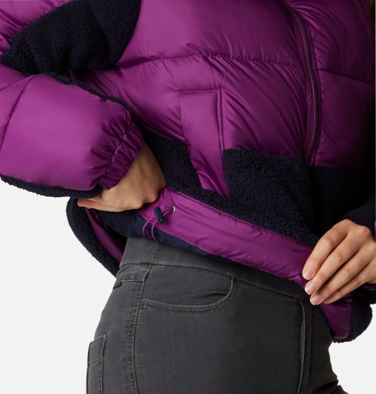 Women's Columbia Leadbetter Point Sherpa Hybrid Jackets Purple | CA-M53C6