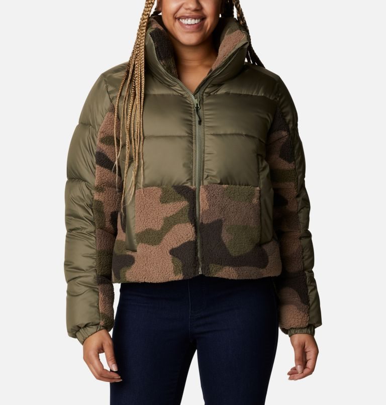 Women\'s Columbia Leadbetter Point Sherpa Hybrid Jackets Olive | CA-TA56L