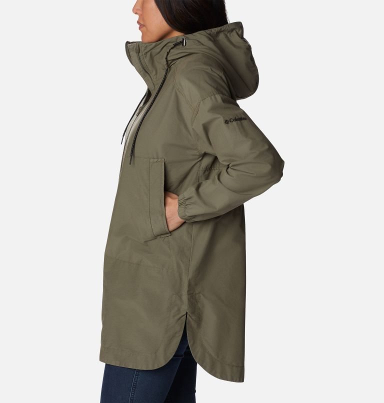 Women's Columbia Little Fields Long Jackets Olive | CA-T6354