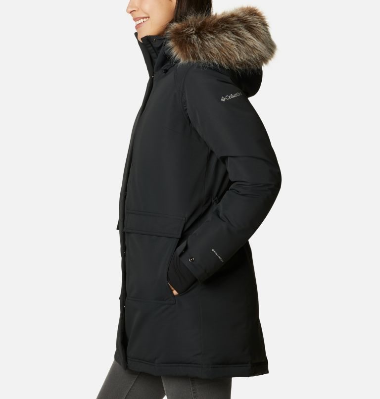 Women's Columbia Little Si Omni-Heat Infinity Insulated Parka Jackets Black | CA-G18L6