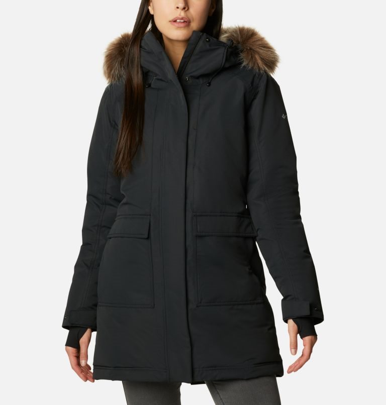 Women's Columbia Little Si Omni-Heat Infinity Insulated Parka Jackets Black | CA-G18L6
