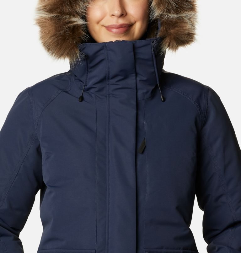 Women's Columbia Little Si Omni-Heat Infinity Insulated Parka Jackets Navy | CA-Z1A4L