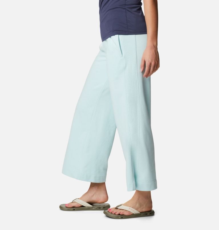 Women's Columbia Lodge French Terry Pants Turquoise | CA-F8L13