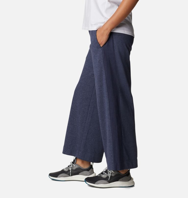 Women's Columbia Lodge French Terry Pants Navy | CA-P804L