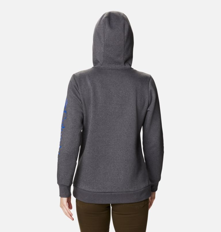 Women's Columbia Logo Full Zip Hoodie Dark Grey | CA-C653C