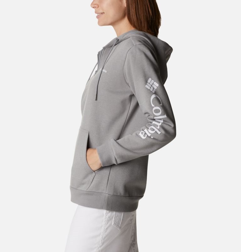 Women's Columbia Logo Full Zip Hoodie Grey | CA-V634C