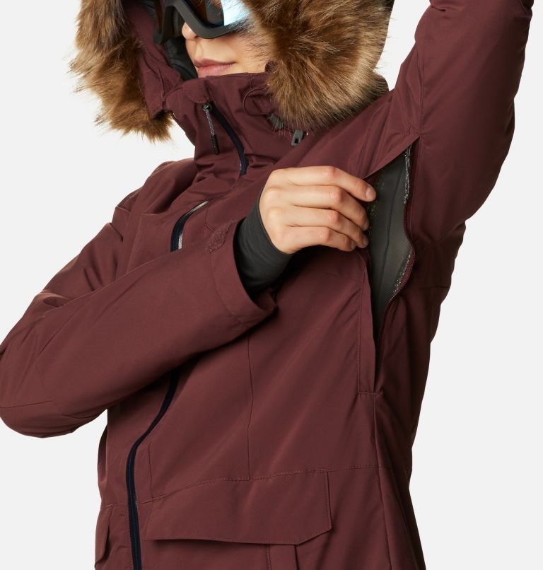 Women's Columbia Mount Bindo II Omni-Heat Infinity Insulated Jackets Burgundy | CA-M013L