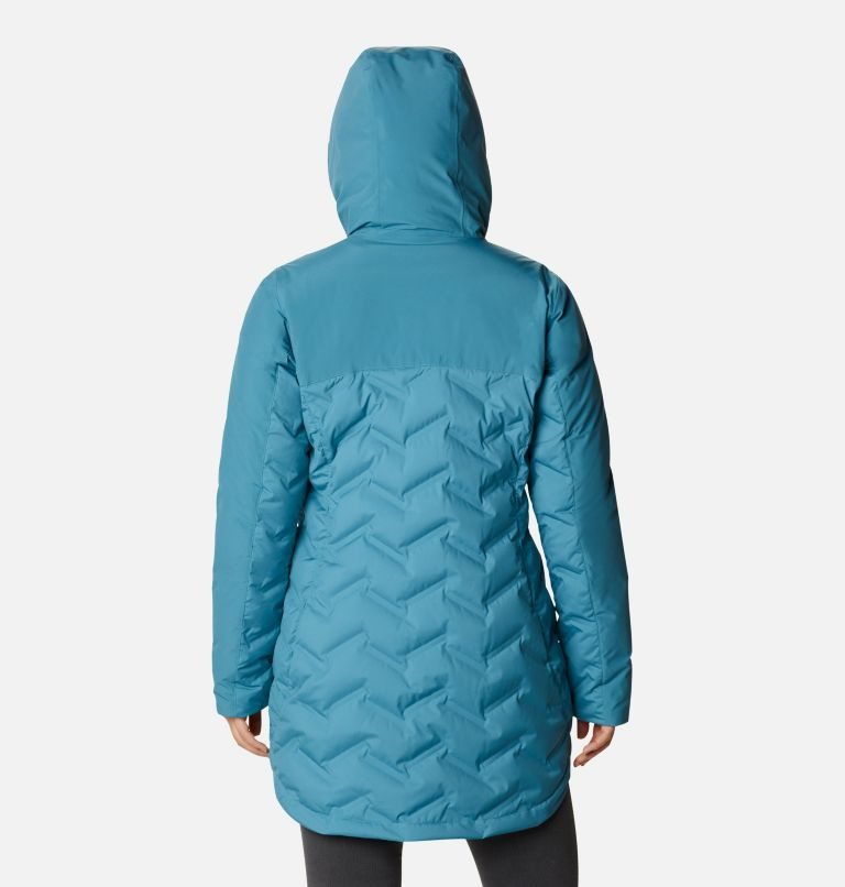 Women's Columbia Mountain Croo Long Down Jackets Turquoise | CA-CC854