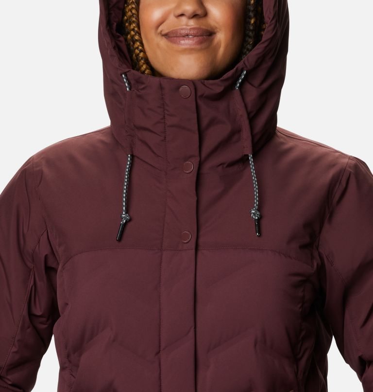 Women's Columbia Mountain Croo Long Down Jackets Burgundy | CA-J1638