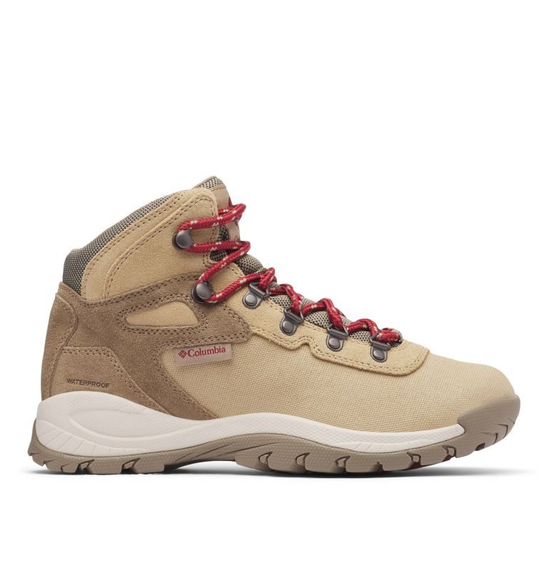 Women\'s Columbia Newton Ridge Canvas Waterproof Hiking Boots Light Brown | CA-P658C
