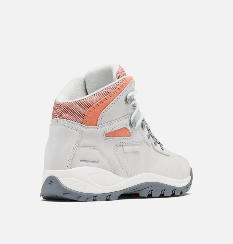 Women's Columbia Newton Ridge Canvas Waterproof Hiking Boots Light Grey | CA-T305L