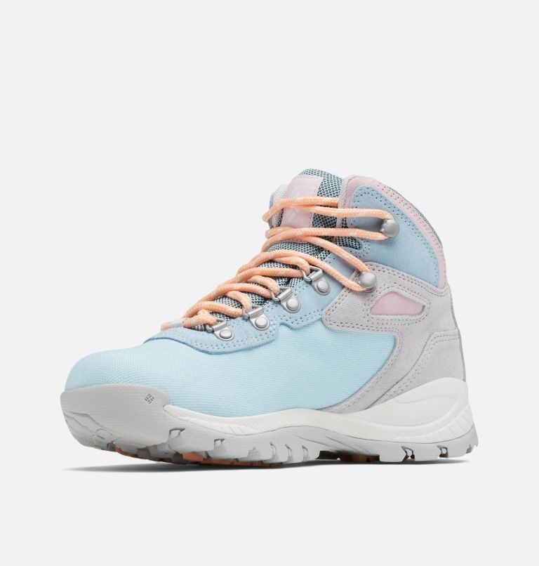 Women's Columbia Newton Ridge Canvas Waterproof Hiking Boots Light Blue | CA-U6531