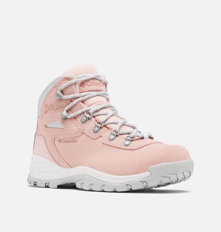 Women's Columbia Newton Ridge Plus Waterproof Amped Hiking Boots Light Pink | CA-G5640
