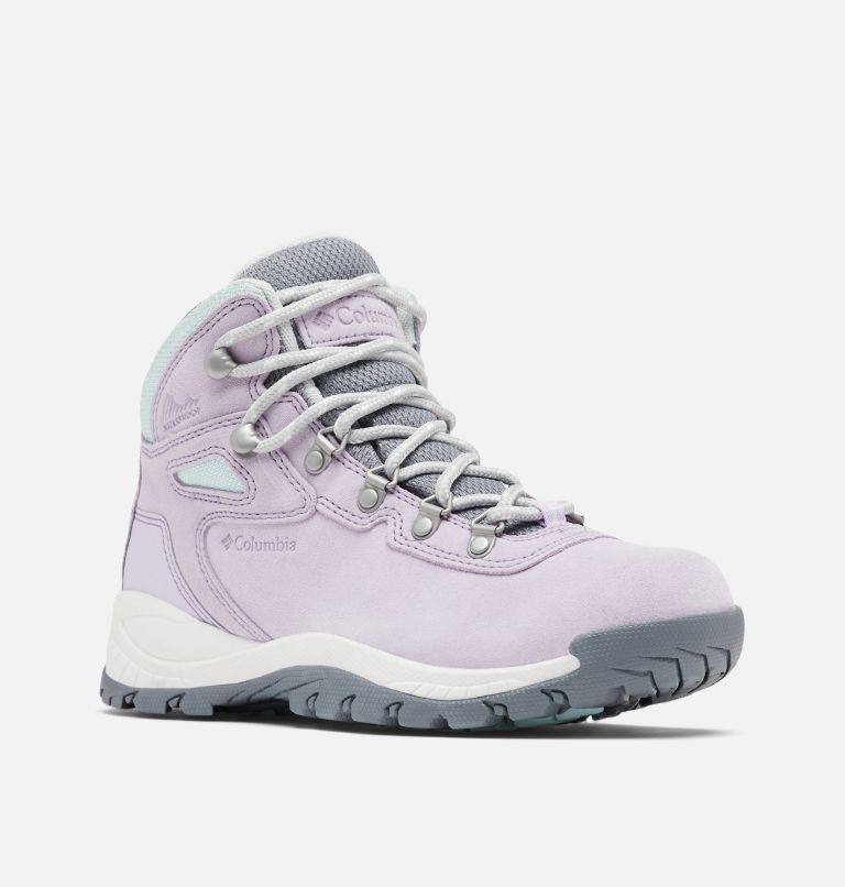 Women's Columbia Newton Ridge Plus Waterproof Amped Hiking Boots Light Purple | CA-QA03L