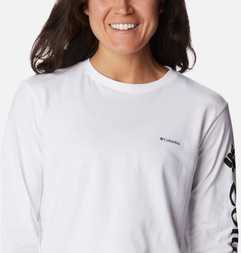 Women's Columbia North Cascades Long Sleeve Cropped Sweatshirts White | CA-KL451
