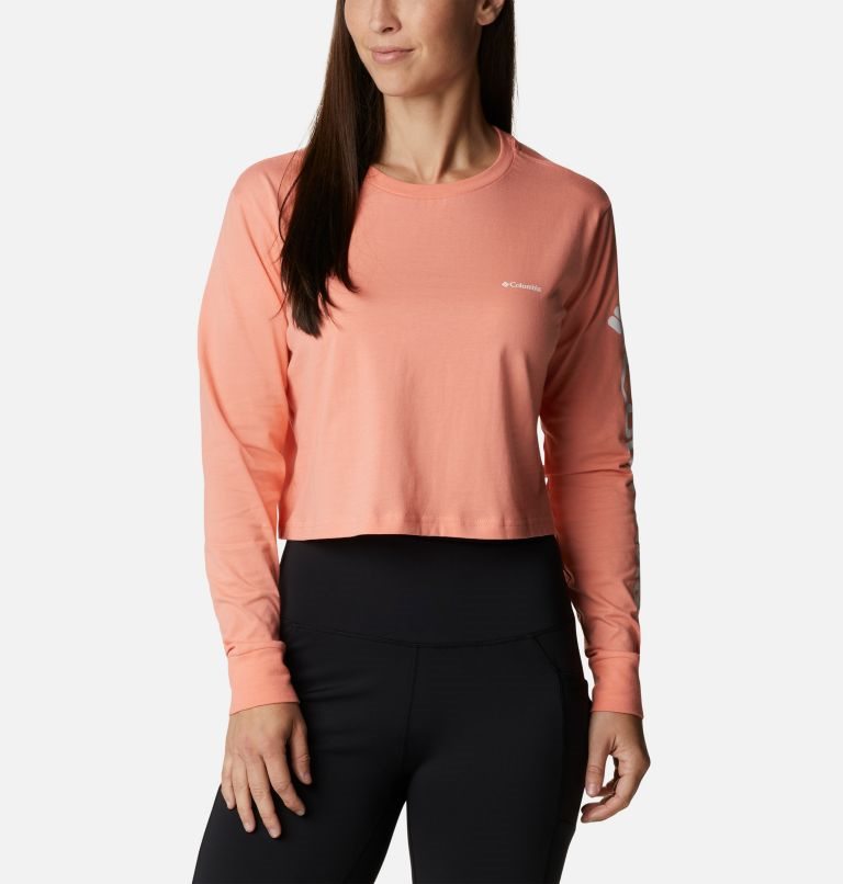 Women\'s Columbia North Cascades Long Sleeve Cropped Sweatshirts Coral | CA-L03C1