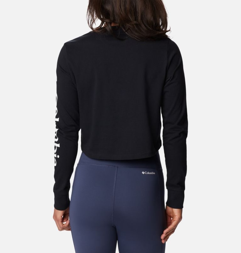Women's Columbia North Cascades Long Sleeve Cropped Sweatshirts Black | CA-W0684