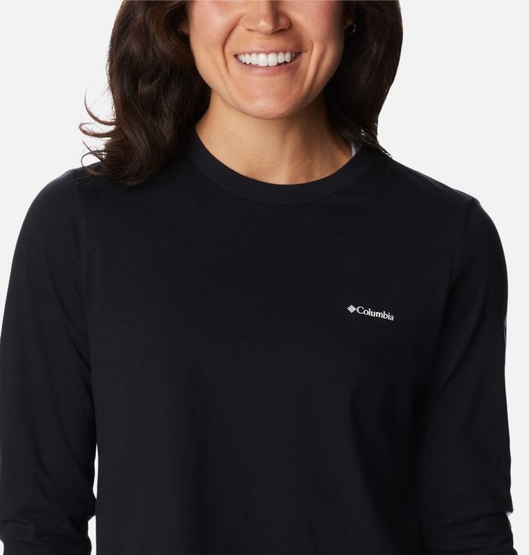 Women's Columbia North Cascades Long Sleeve Cropped Sweatshirts Black | CA-W0684