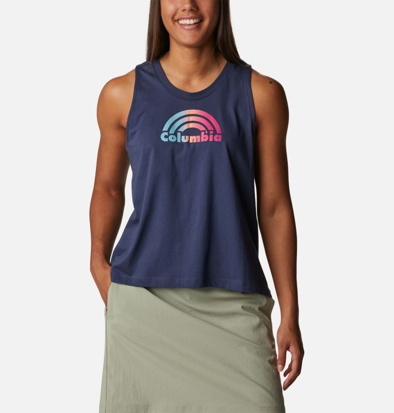 Women\'s Columbia North Cascades Tanks Navy | CA-F3L04
