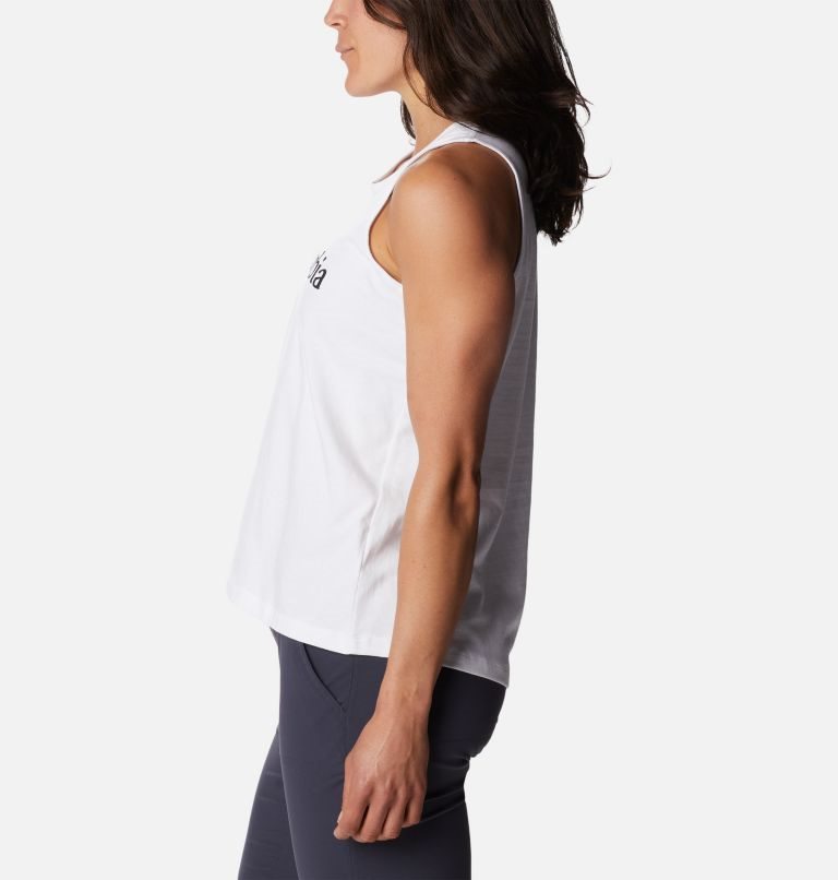 Women's Columbia North Cascades Tanks White | CA-M4C85