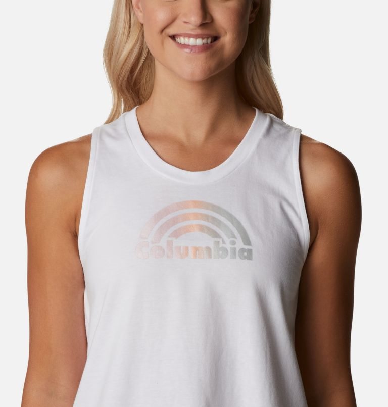 Women's Columbia North Cascades Tanks White | CA-O6LC5