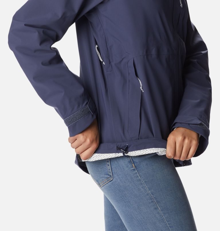 Women's Columbia Omni-Tech Ampli-Dry Shell Jackets Navy | CA-E46L0