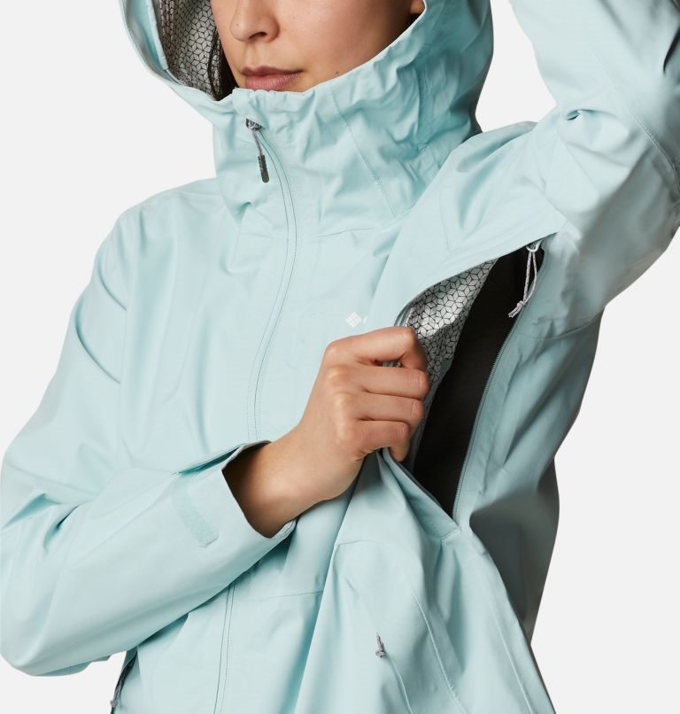 Women's Columbia Omni-Tech Ampli-Dry Shell Jackets Turquoise | CA-O83A1