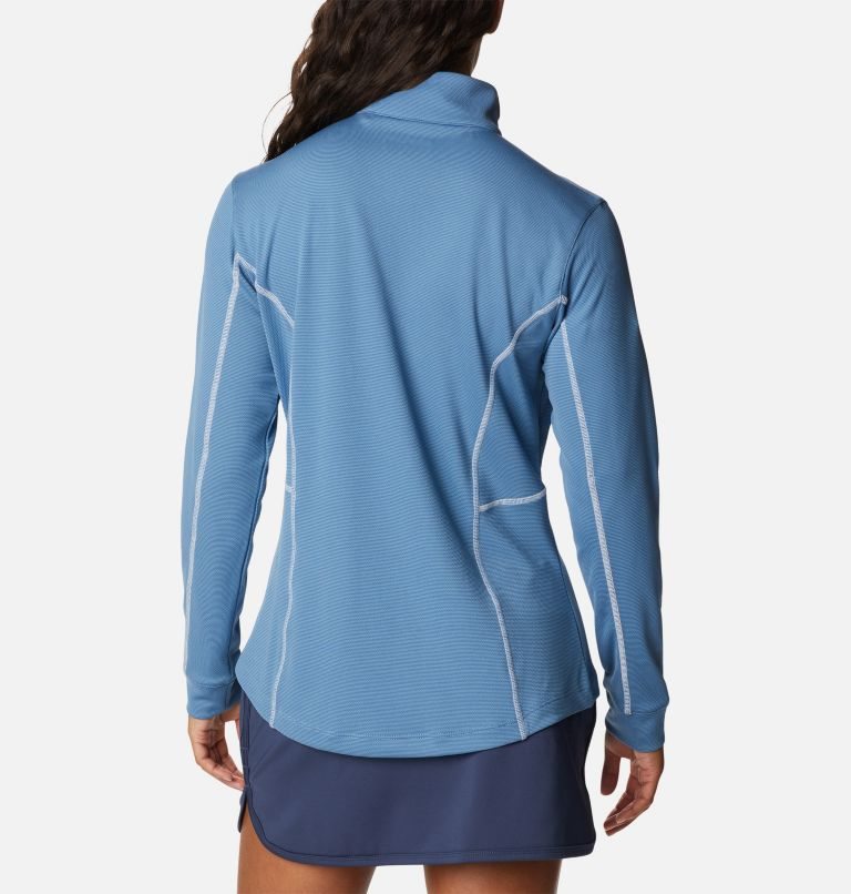 Women's Columbia Omni-Wick Shotgun Quarter-Zip Sweatshirts Blue | CA-Y5830