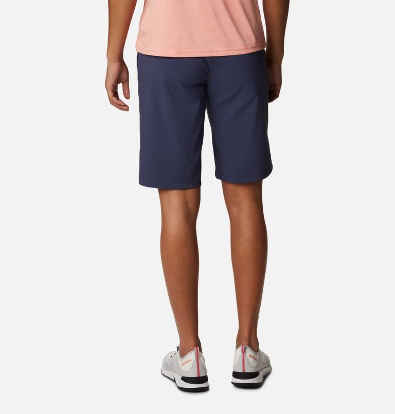 Women's Columbia On The Go Long Shorts Navy | CA-V5C83