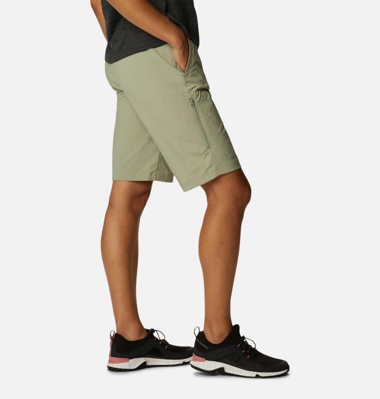 Women's Columbia On The Go Long Shorts Olive | CA-L8160