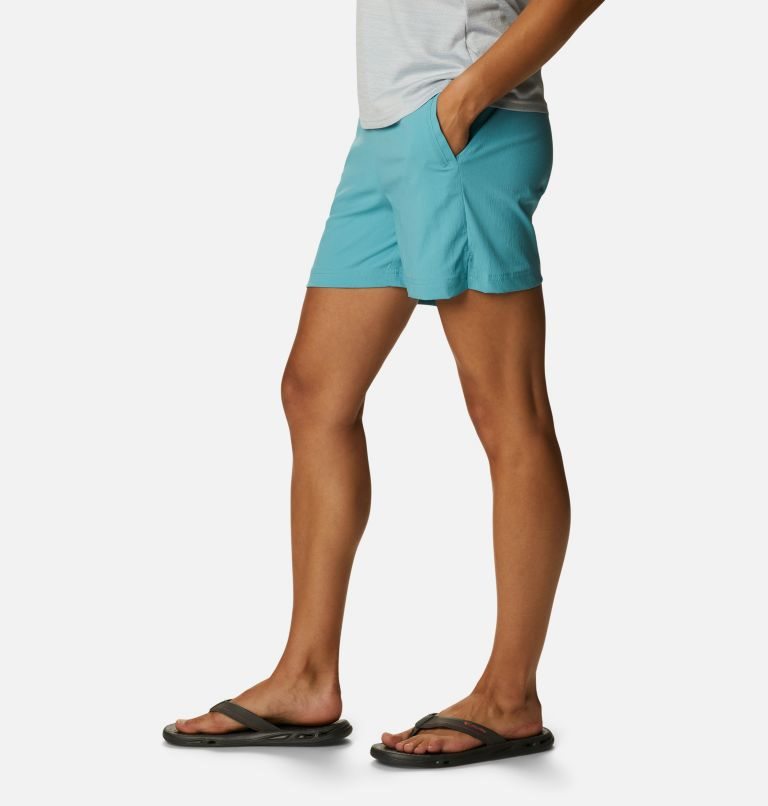 Women's Columbia On The Go Shorts Turquoise | CA-K03A8