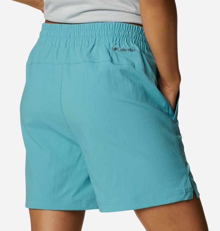 Women's Columbia On The Go Shorts Turquoise | CA-K03A8