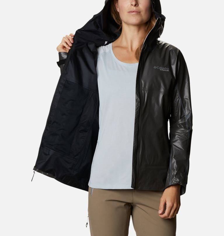 Women's Columbia OutDry Extreme NanoLite Shell Jackets Black | CA-C3406