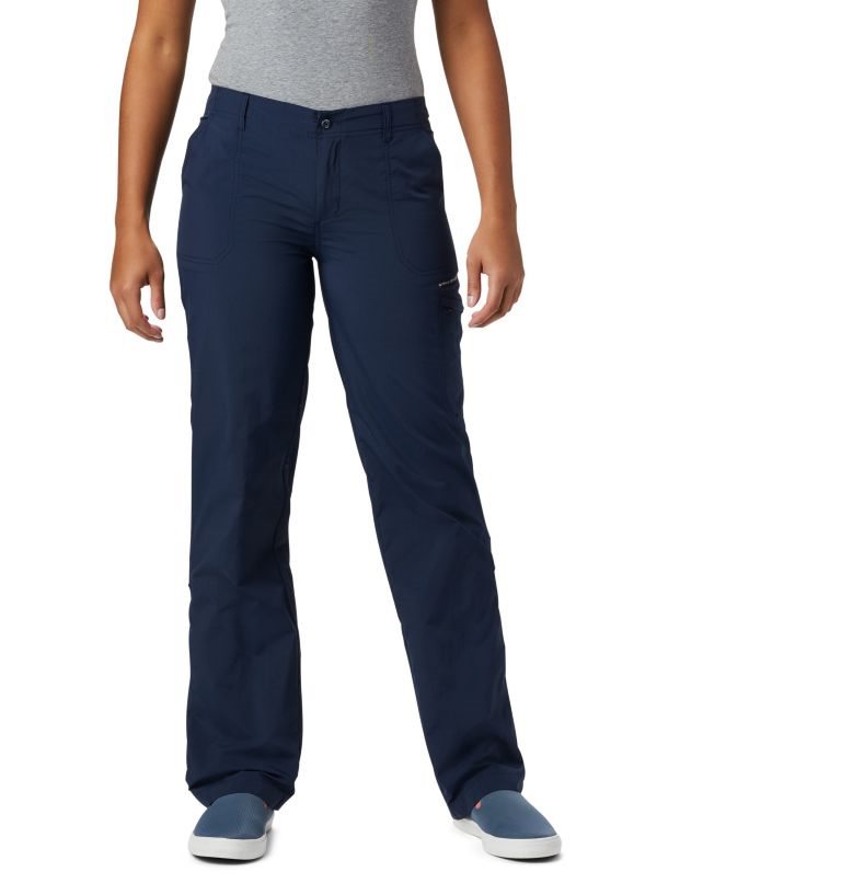 Women\'s Columbia PFG Aruba Roll Up Pants Navy | CA-P0C54