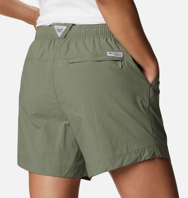 Women's Columbia PFG Backcast Water Shorts Olive | CA-E013L