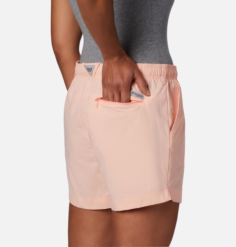 Women's Columbia PFG Backcast Water Shorts Pink | CA-JC654