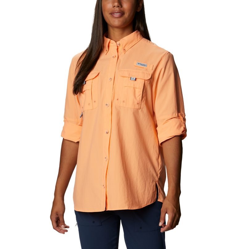 Women's Columbia PFG Bahama Long Sleeve Shirts Orange | CA-BC854
