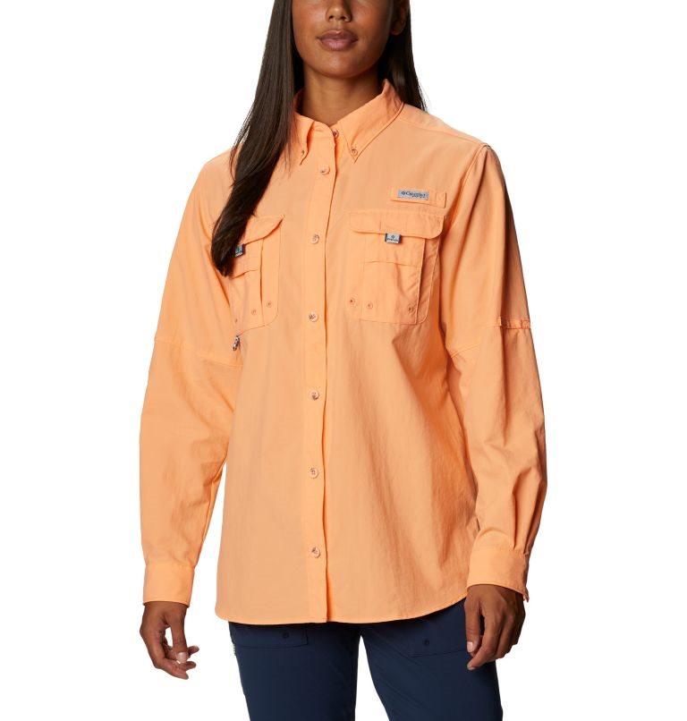 Women\'s Columbia PFG Bahama Long Sleeve Shirts Orange | CA-BC854