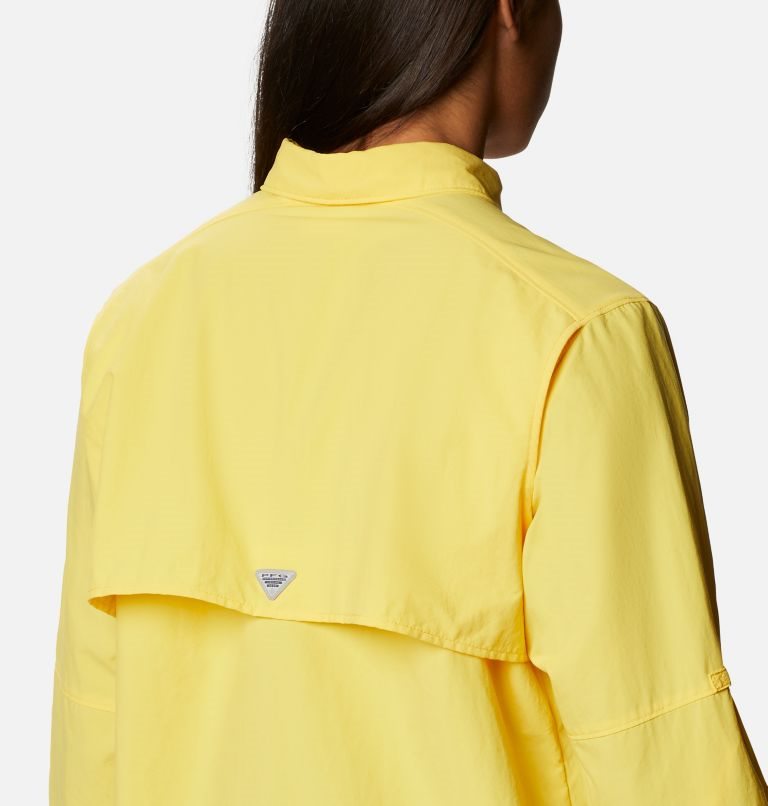 Women's Columbia PFG Bahama Long Sleeve Shirts Yellow | CA-RA658