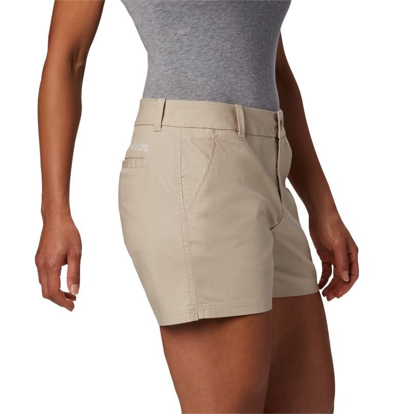 Women's Columbia PFG Bonehead Stretch Shorts Khaki | CA-F4C31