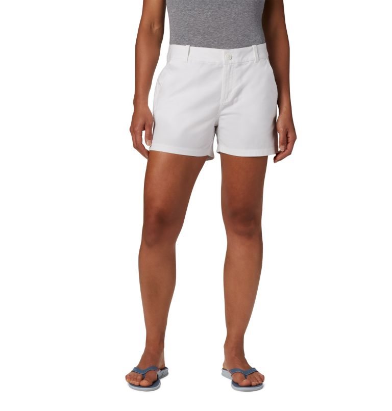 Women\'s Columbia PFG Bonehead Stretch Shorts White | CA-QC03A