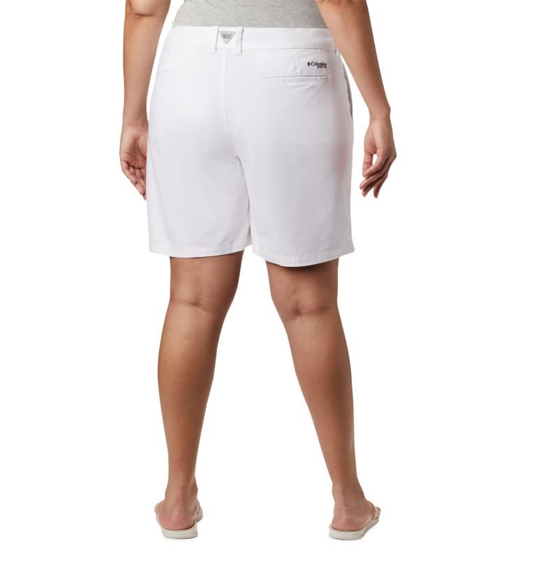 Women's Columbia PFG Bonehead Stretch Shorts White | CA-XL5CA